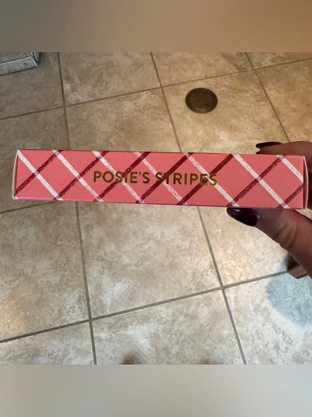 NIB Red Aspen Posie’s Stripes Press-On Nail Dashes